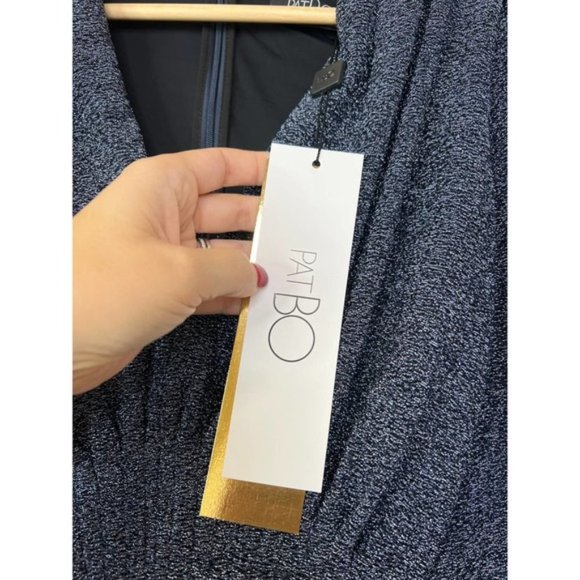 Patbo Lurex Plunge Long Sleeves Bodysuit Women's Galaxy Size: X-Small NWT - Picture 5 of 9